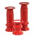 red 3 piece pillar holders