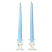 Light blue unscented tapers