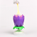 closed lit purple birthday candle