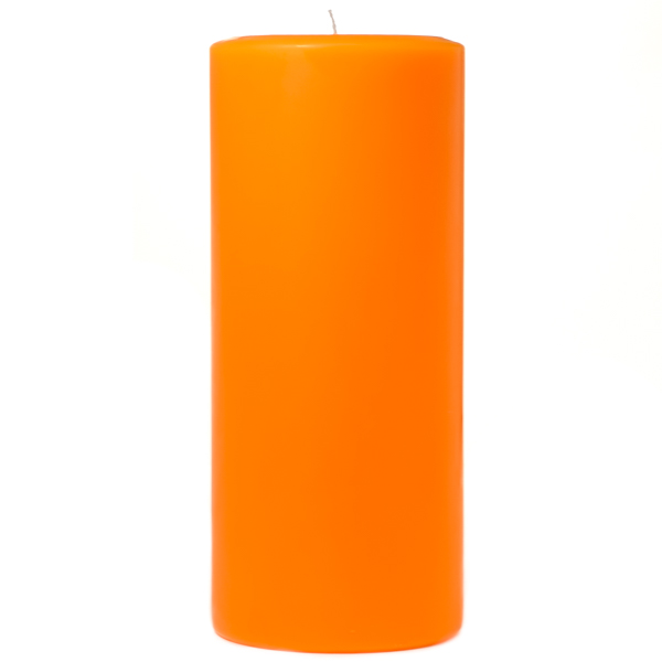 Orange Twist 4x9 Pillar Candles