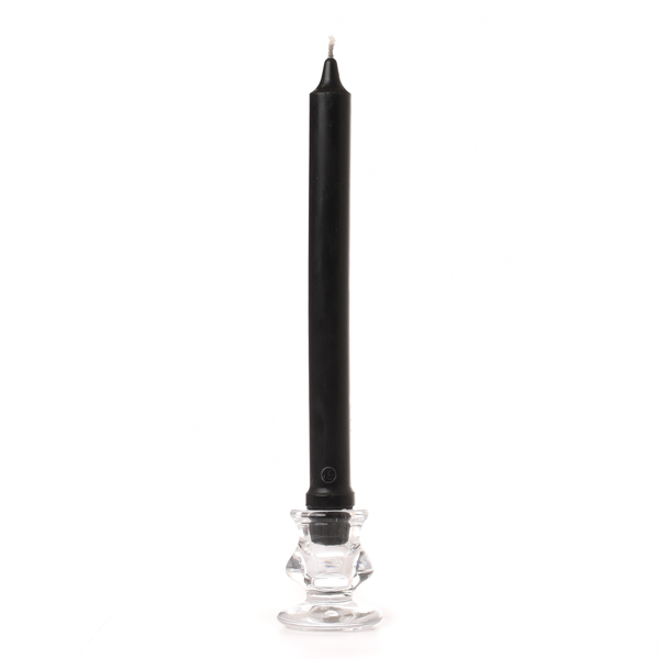 Black Taper Candle Classic 8 Inch