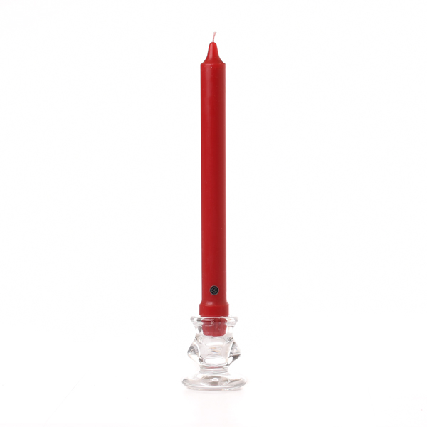 Traditional Cranberry Taper Candle Classic 10 Inch