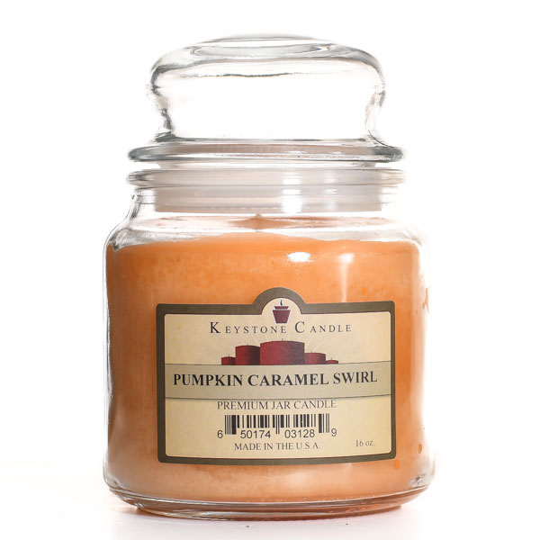 16 oz Pumpkin Caramel Swirl Jar Candles