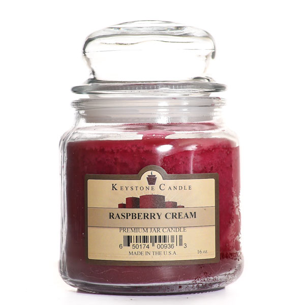 16 oz Raspberry Cream Jar Candles