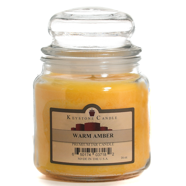 16 oz Warm Amber Jar Candles