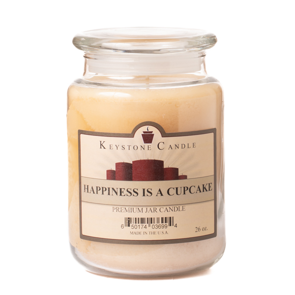 26 oz Happiness Is A Cupcake Jar Candles