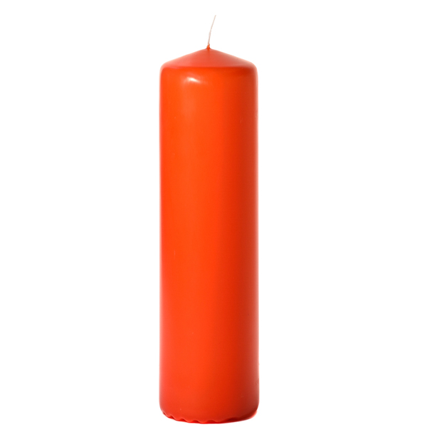 3x11 Burnt Orange Pillar Candles Unscented