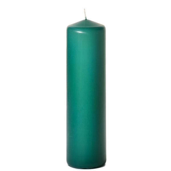 3x11 Forest Green Pillar Candles Unscented