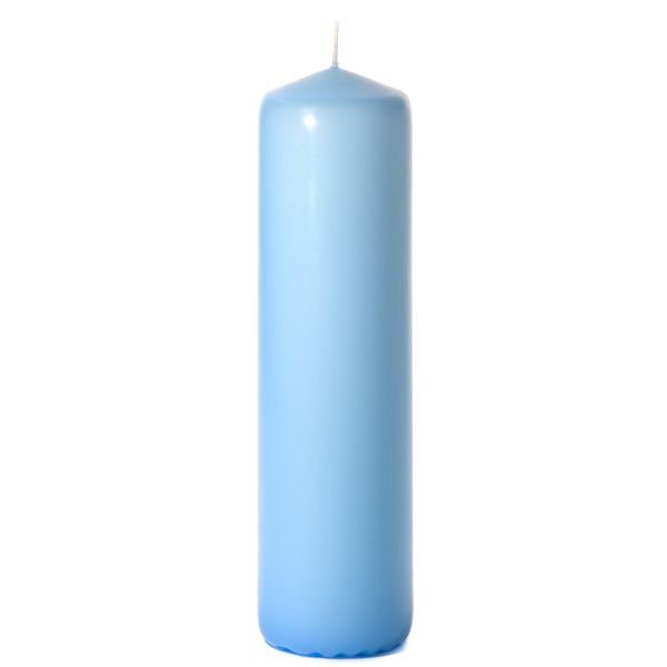 3x11 Light Blue Pillar Candles Unscented