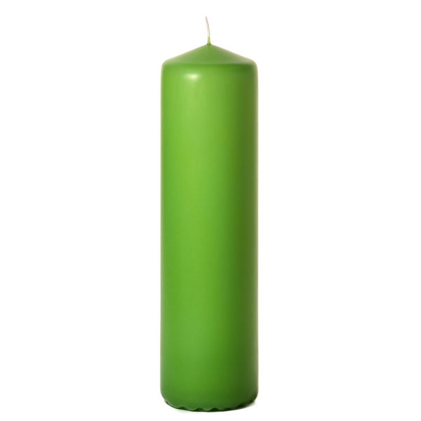 3x11 Lime Green Pillar Candles Unscented