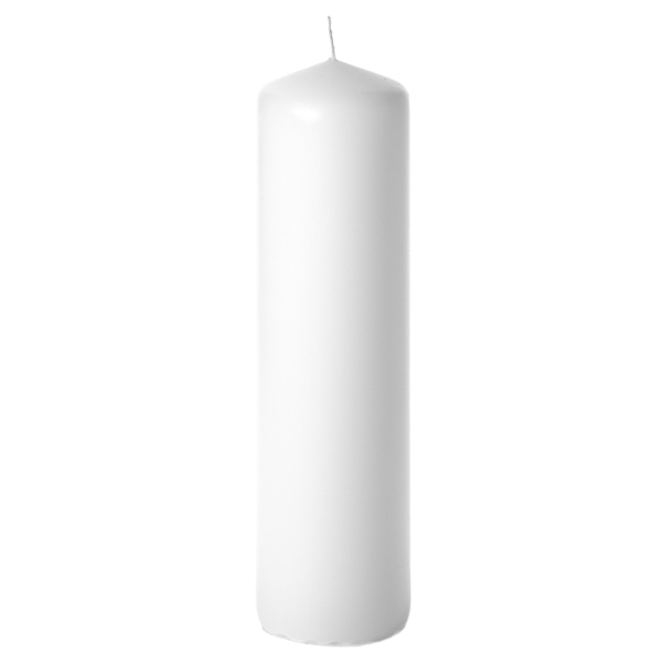 3x11 White Pillar Candles Unscented