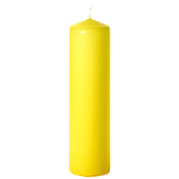 3x11 Yellow Pillar Candles Unscented