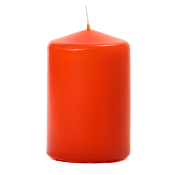 3x4 Burnt Orange Pillar Candles Unscented