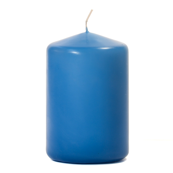3x4 Colonial Blue Pillar Candles Unscented