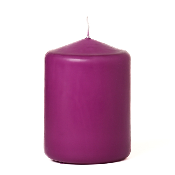 3x4 Lilac Pillar Candles Unscented
