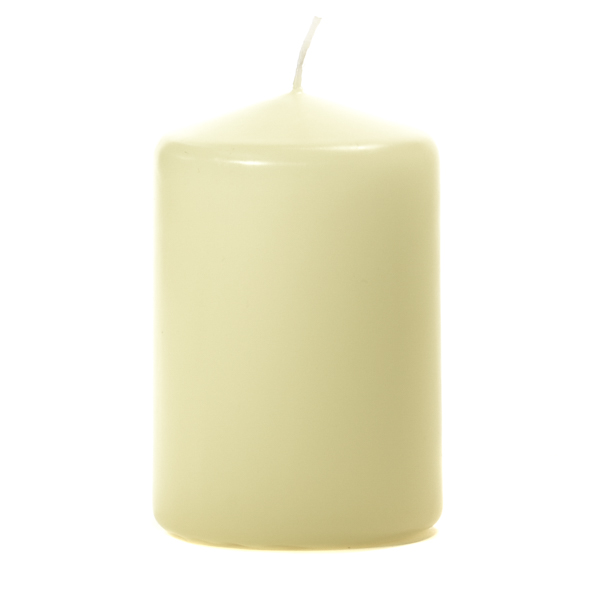 3x4 Ivory Pillar Candles Unscented