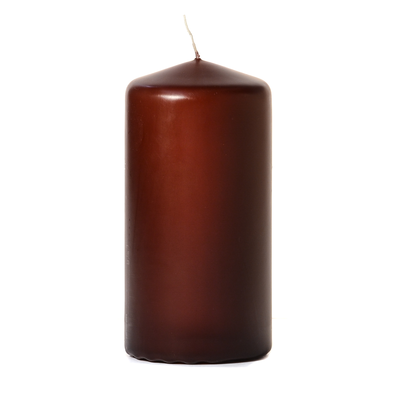 3x6 Brown Pillar Candles Unscented