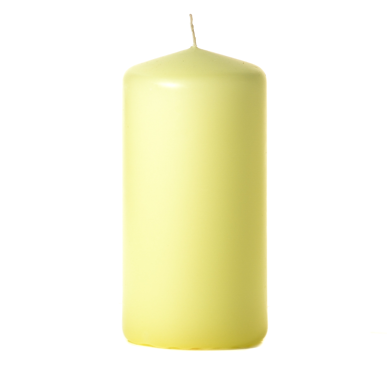3x6 Pale Yellow Pillar Candles Unscented