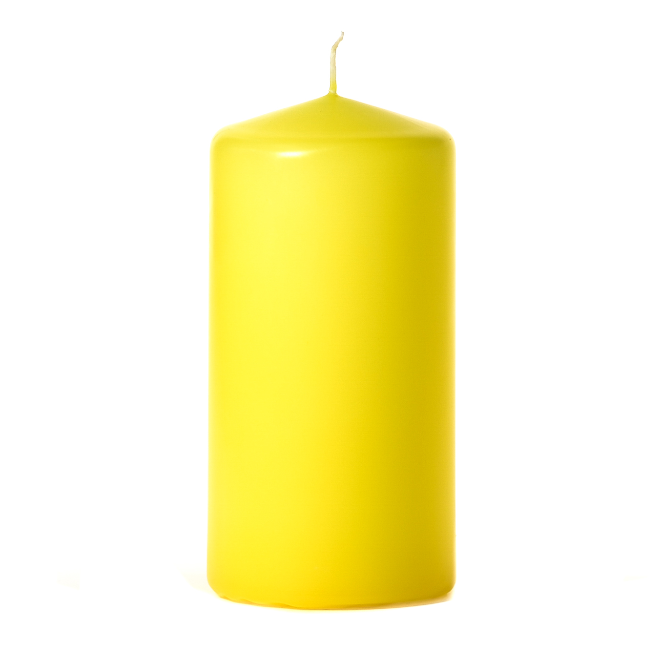 3x6 Yellow Pillar Candles Unscented