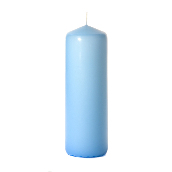 3x9 Light Blue Pillar Candles Unscented