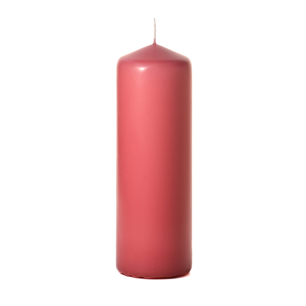 3x9 Mauve Pillar Candles Unscented