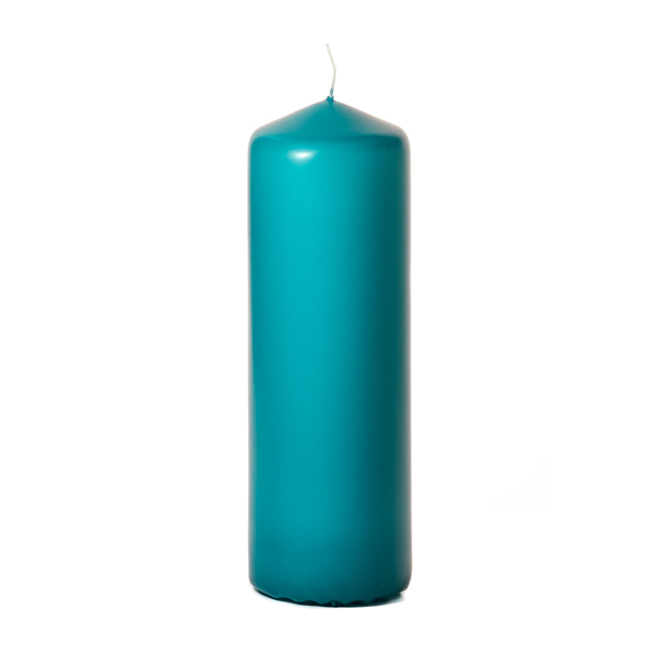 3x9 Mediterranean Blue Pillar Candles Unscented