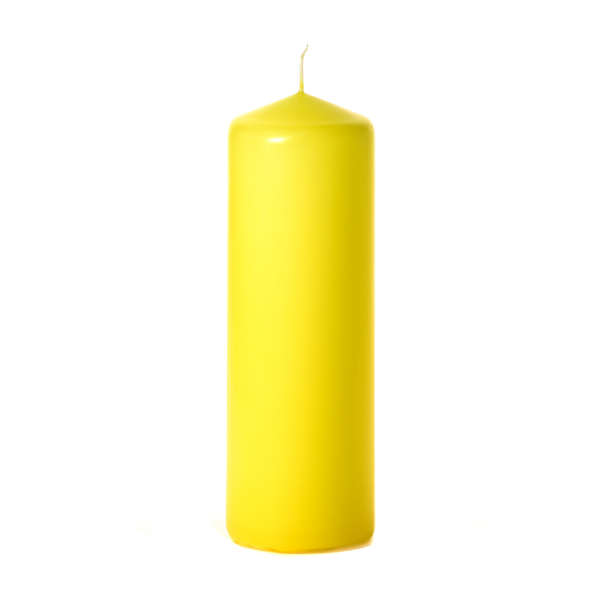 3x9 Yellow Pillar Candles Unscented