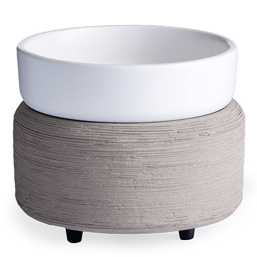Candle Warmer and Dish Gray Texture