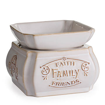 Candle Warmer and Dish Faith Family Friends