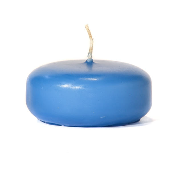 Colonial Blue Floating Candles Small Disk