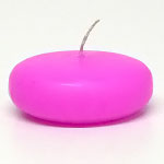 Hot Pink Floating Candles Small Disk