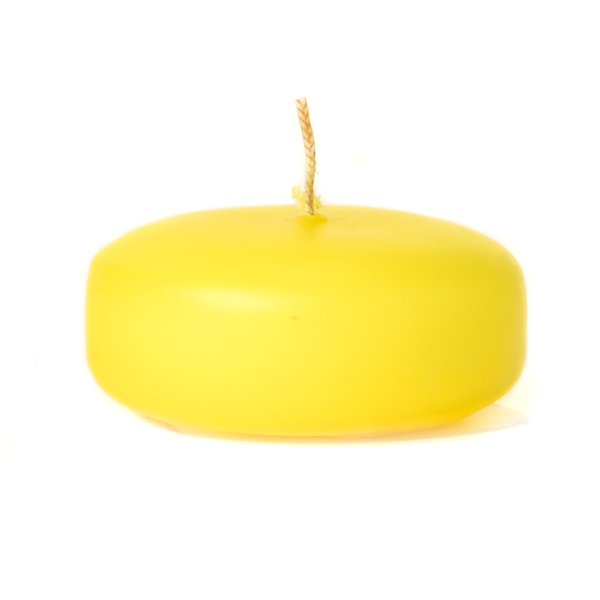 Yellow Floating Candles Small Disk