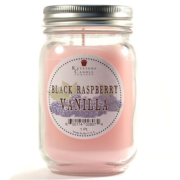 Pint Mason Jar Candle Black Raspberry Vanilla