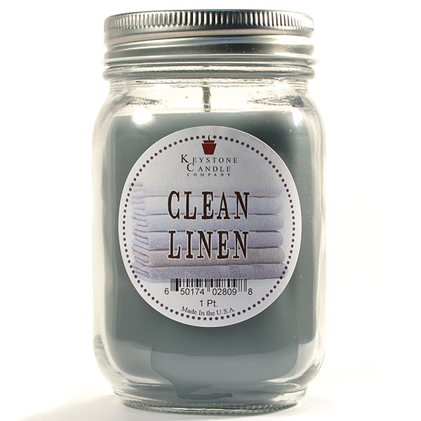 Pint Mason Jar Candle Clean Cotton