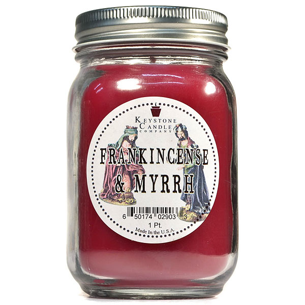 Pint Mason Jar Candle Frankincense and Myrrh