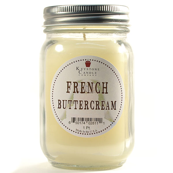 Pint Mason Jar Candle French Butter Cream