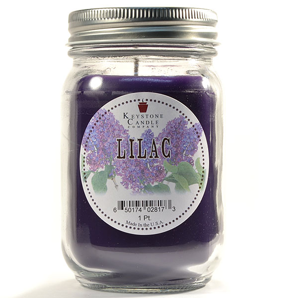 Pint Mason Jar Candle Lilac