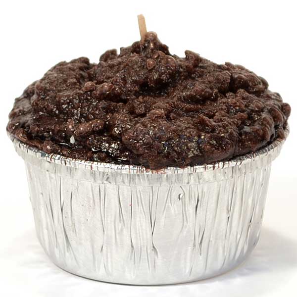 Muffin Shaped Candle Double Chocolate Fudge
