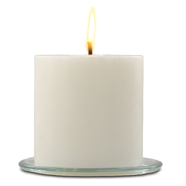 Outdoor Pillar Candles White Unscented