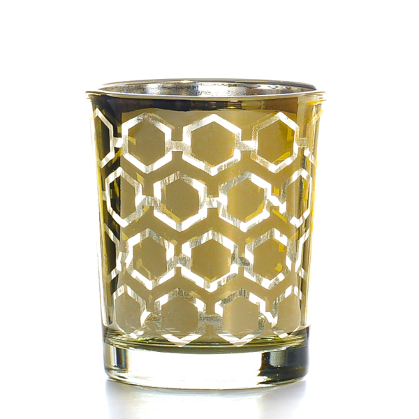 Metallic Gold Hexagonal Votive Cup