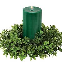 Boxwood 4 Inch Candle Rings