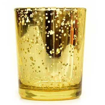 Straight Votive Cup Speckled Gold