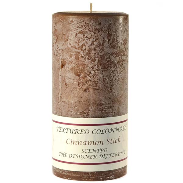Textured 4x9 Cinnamon Stick Pillar Candles