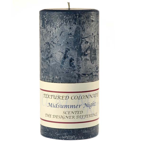 Textured 4x9 Midsummer Night Pillar Candles