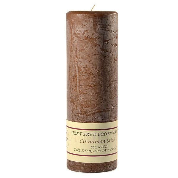 Textured 3x9 Cinnamon Stick Pillar Candles