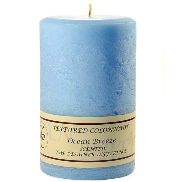 Textured 4x6 Ocean Breeze Pillar Candles