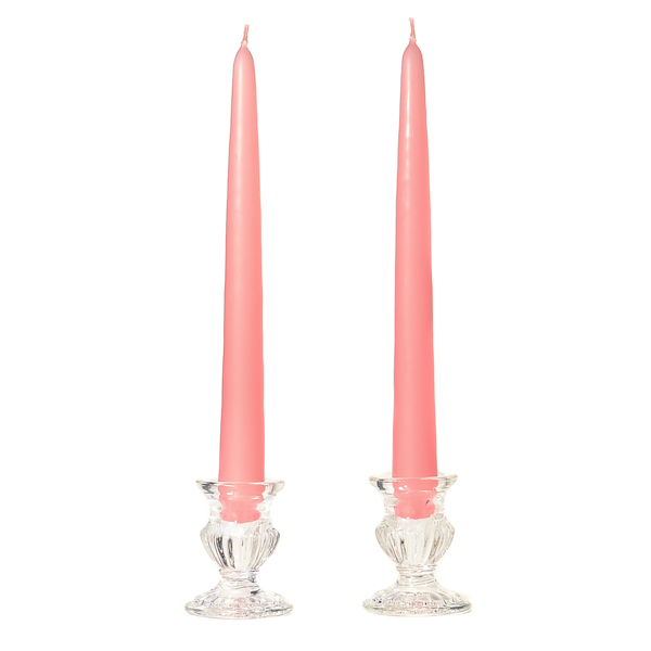 Unscented 12 Inch Pink Tapers Pair