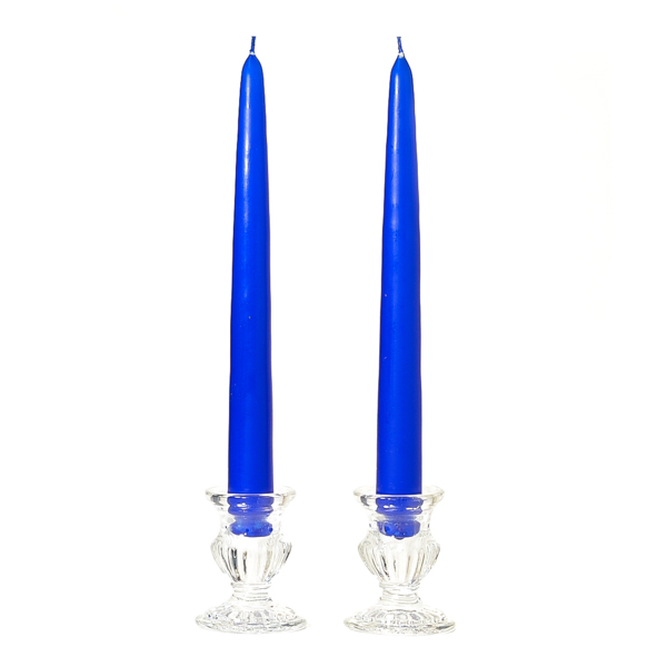 Unscented 12 Inch Royal Blue Tapers Dozen