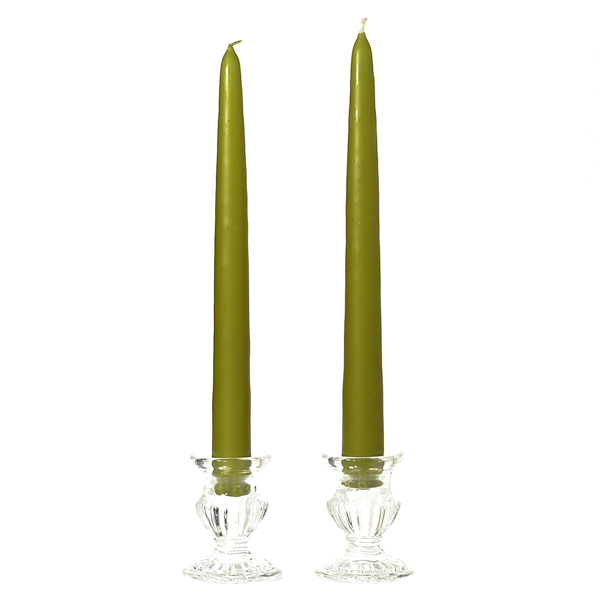 Unscented 10 Inch Sage Tapers Pair