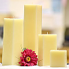Ivory Square Candles 6 Inch